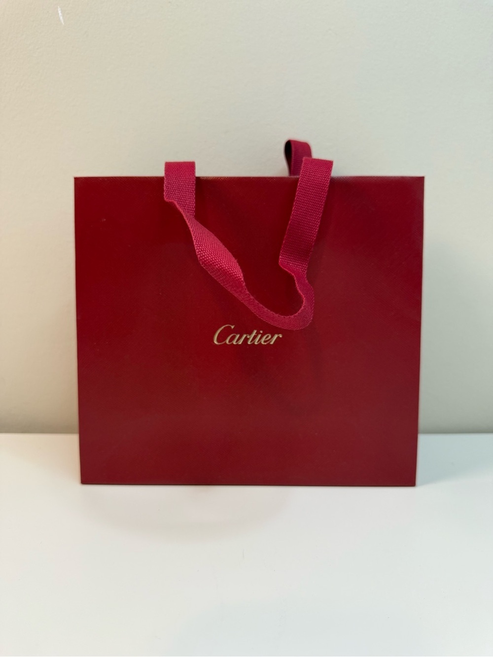 Cartier Red Boutique Shopping Gift Bag Luxury Packaging